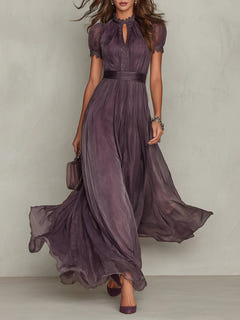 Erica | Fluid Teardrop-Neck Gown