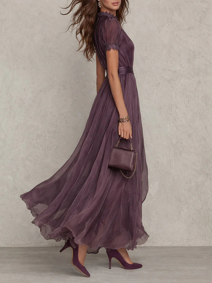 Erica | Fluid Teardrop-Neck Gown