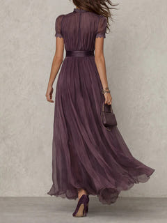 Erica | Fluid Teardrop-Neck Gown