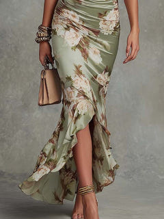 Neely | Asymmetric Satin Dress