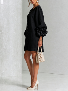 Ashley | Floral Cuff Mini Dress