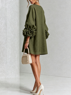 Ashley | Floral Cuff Mini Dress
