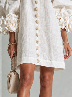 Ashley | Floral Cuff Mini Dress