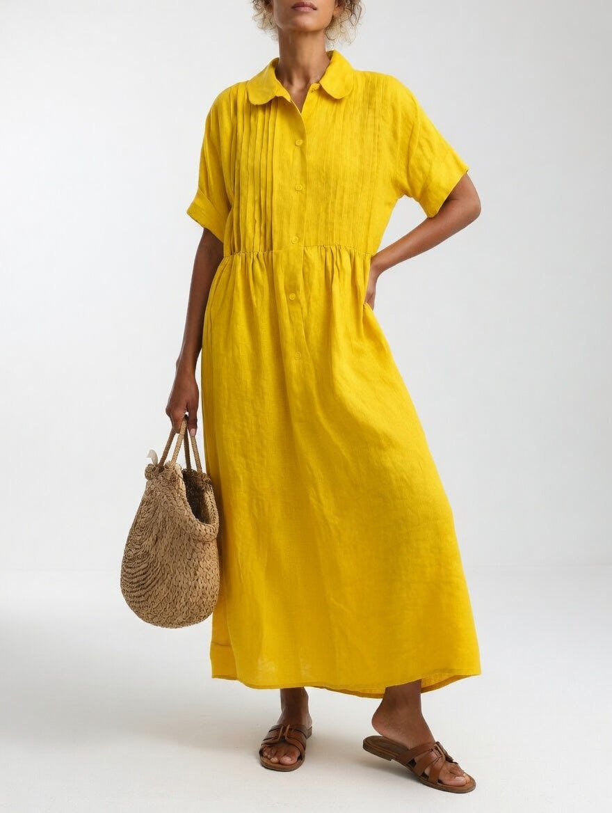 Ellice | Flowing Cotton Shirt Dress