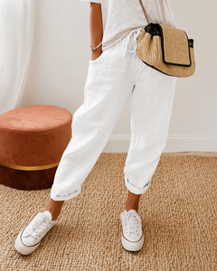 Mya | Relaxed Cotton-Linen Trouser