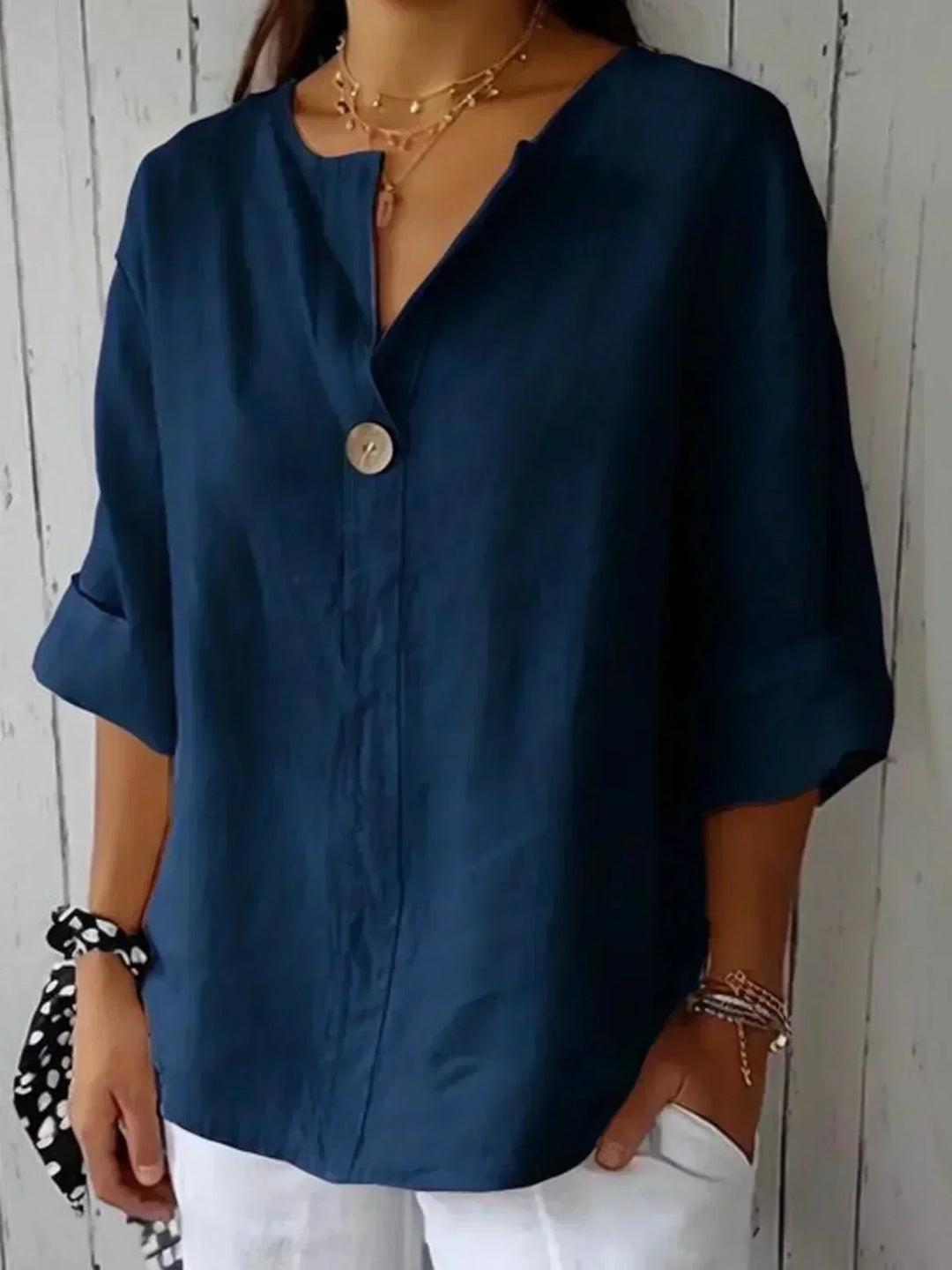 Madeleine | Relaxed V-Neck Top