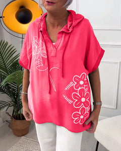 Lynnette | Floral Hooded Blouse