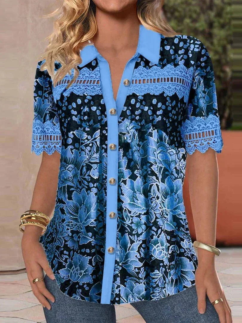 Cora | Lace Graphic Top