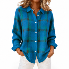 Aleta | Plaid Knit Cardigan