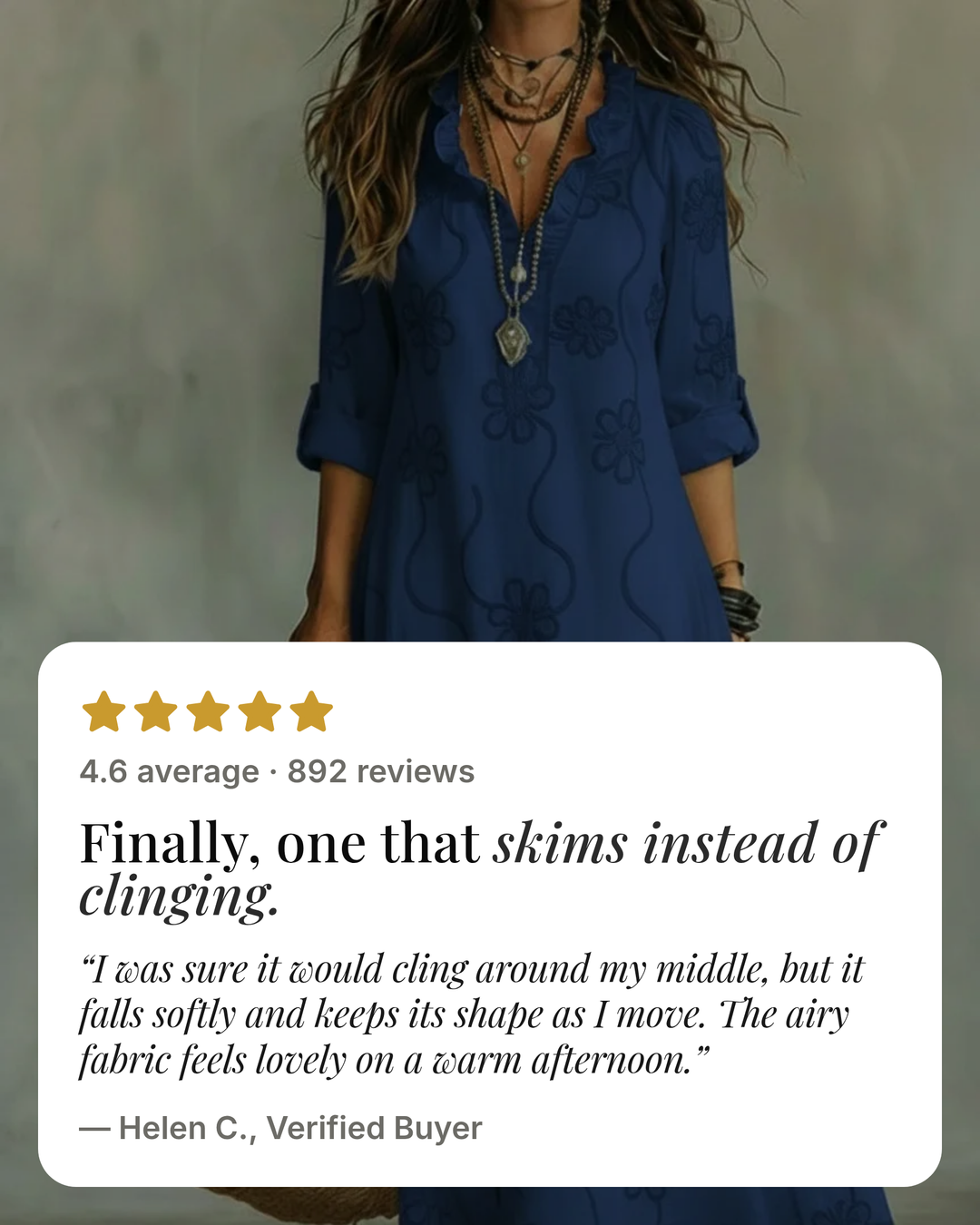 Annabel | Floral Summer Midi Dress five star customer review
