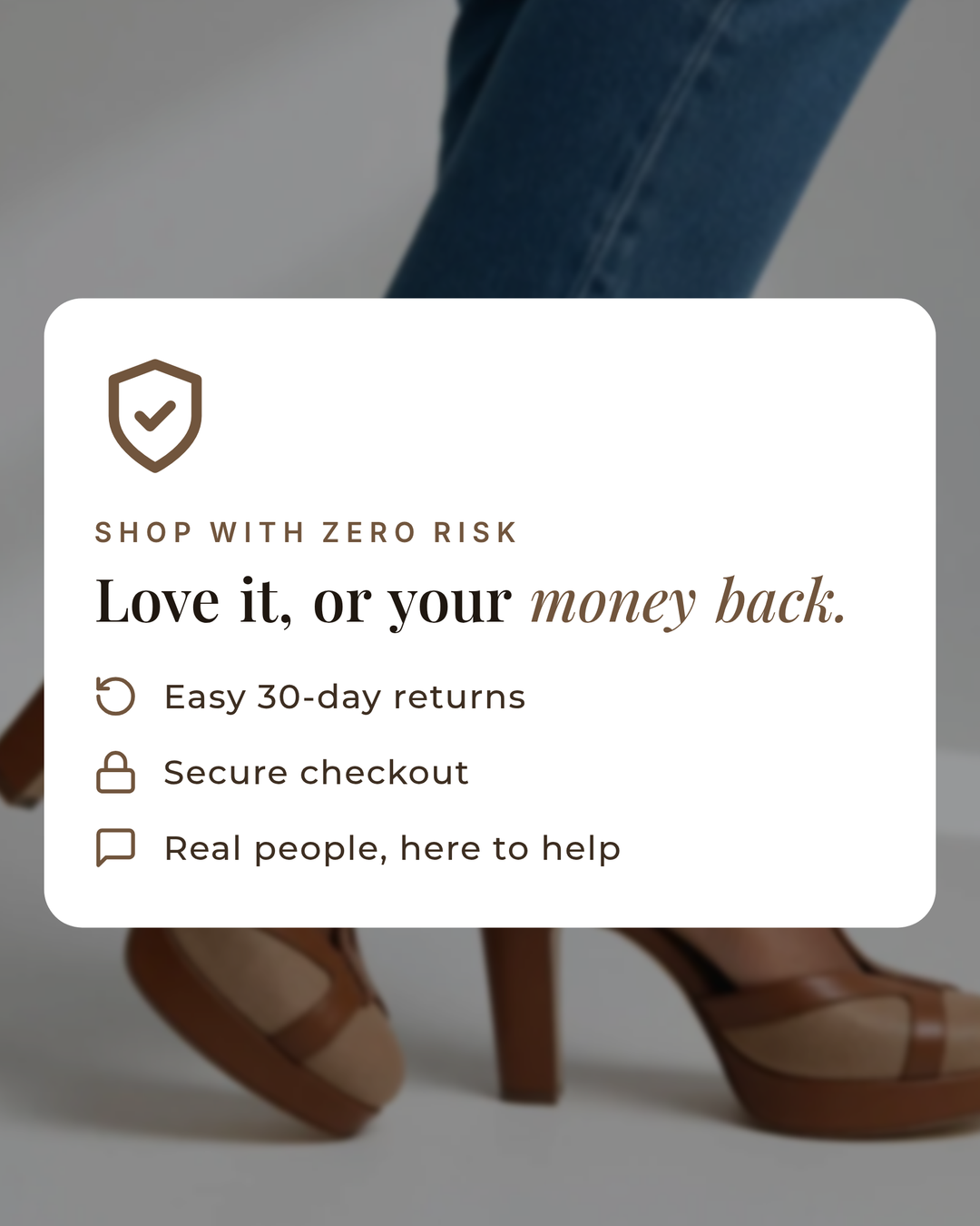 Annika | Retro Heeled Pumps money-back guarantee