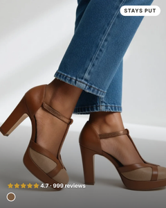 Annika | Retro Heeled Pumps in brown