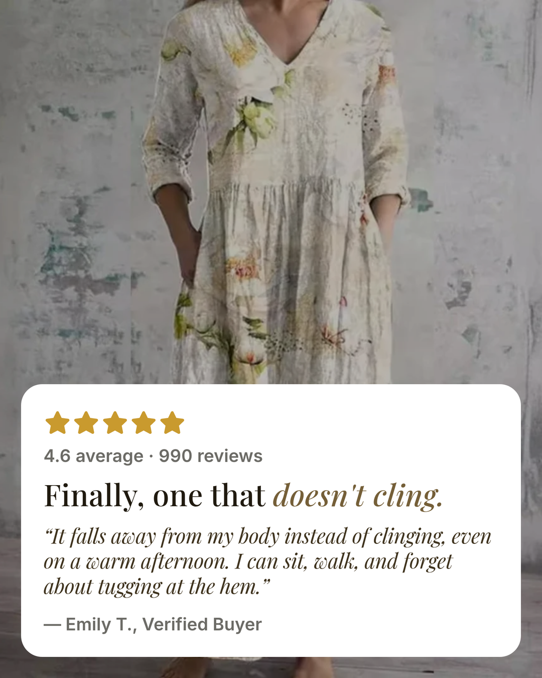 Antonia | Floral Summer Midi Dress five star customer review