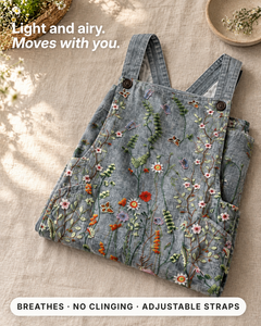 Arddun | Printed Overalls Relaxed fabric close-up
