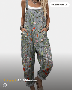 Arddun | Printed Overalls Relaxed in grey / floral