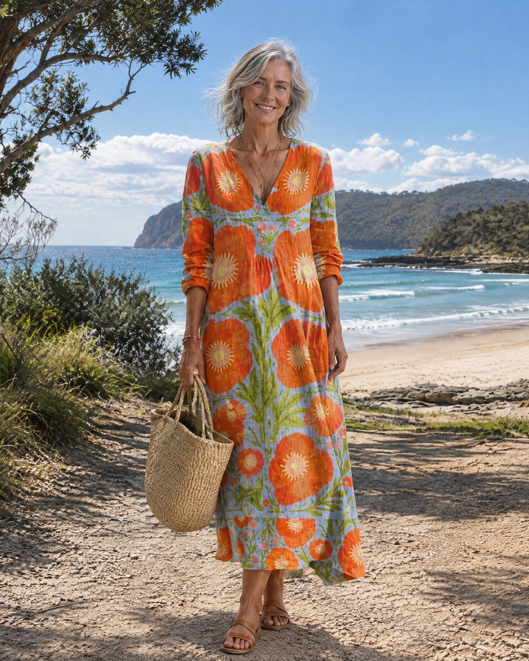 Sunny in Orange Poppy on Bruny Island