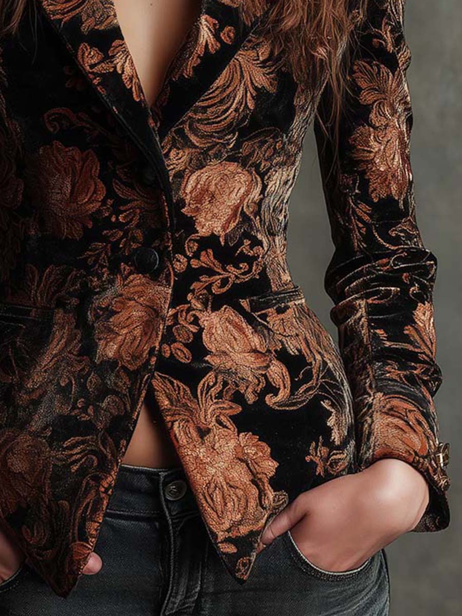 Marsha | Ornate Floral Tailored Blazer