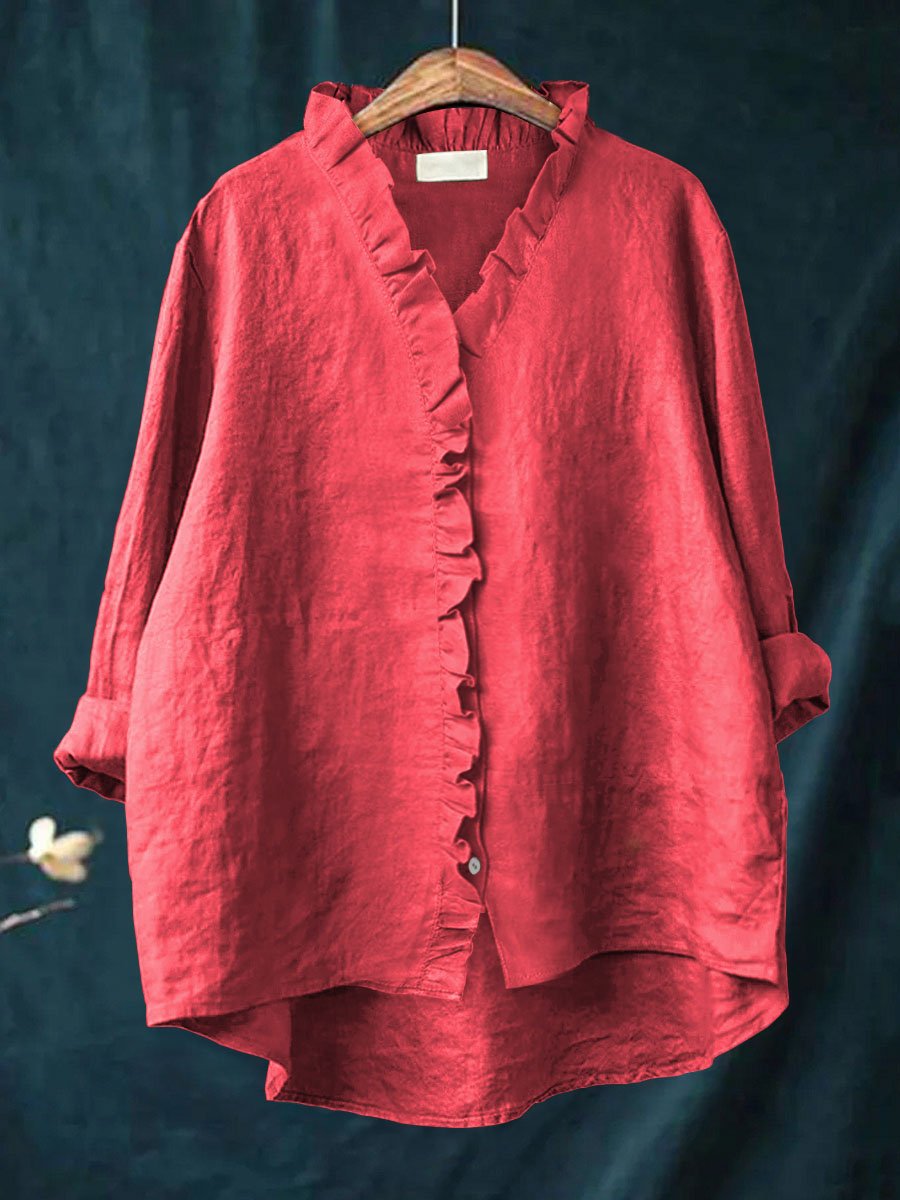 Vanessa | Retro Ruffle Blouse