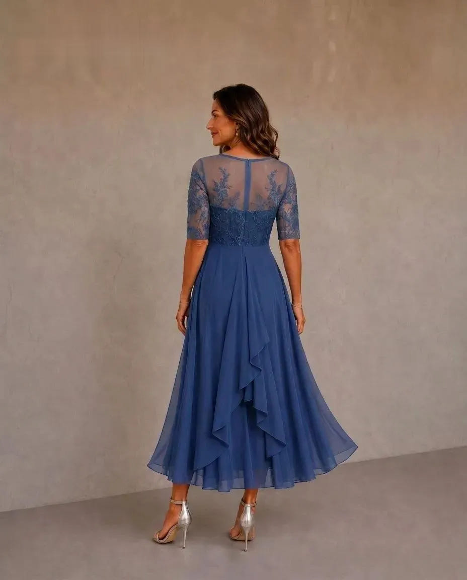 Leala | Chiffon Hem Lace Dress