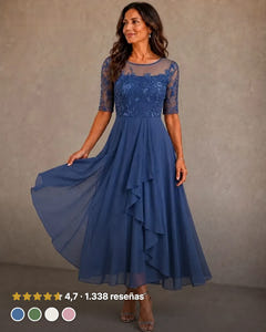 Leala | Chiffon Hem Lace Dress