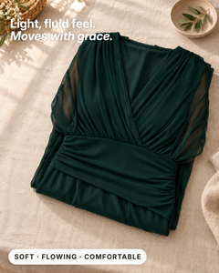 Bronte | Flowing Maxi Dress fabric close-up