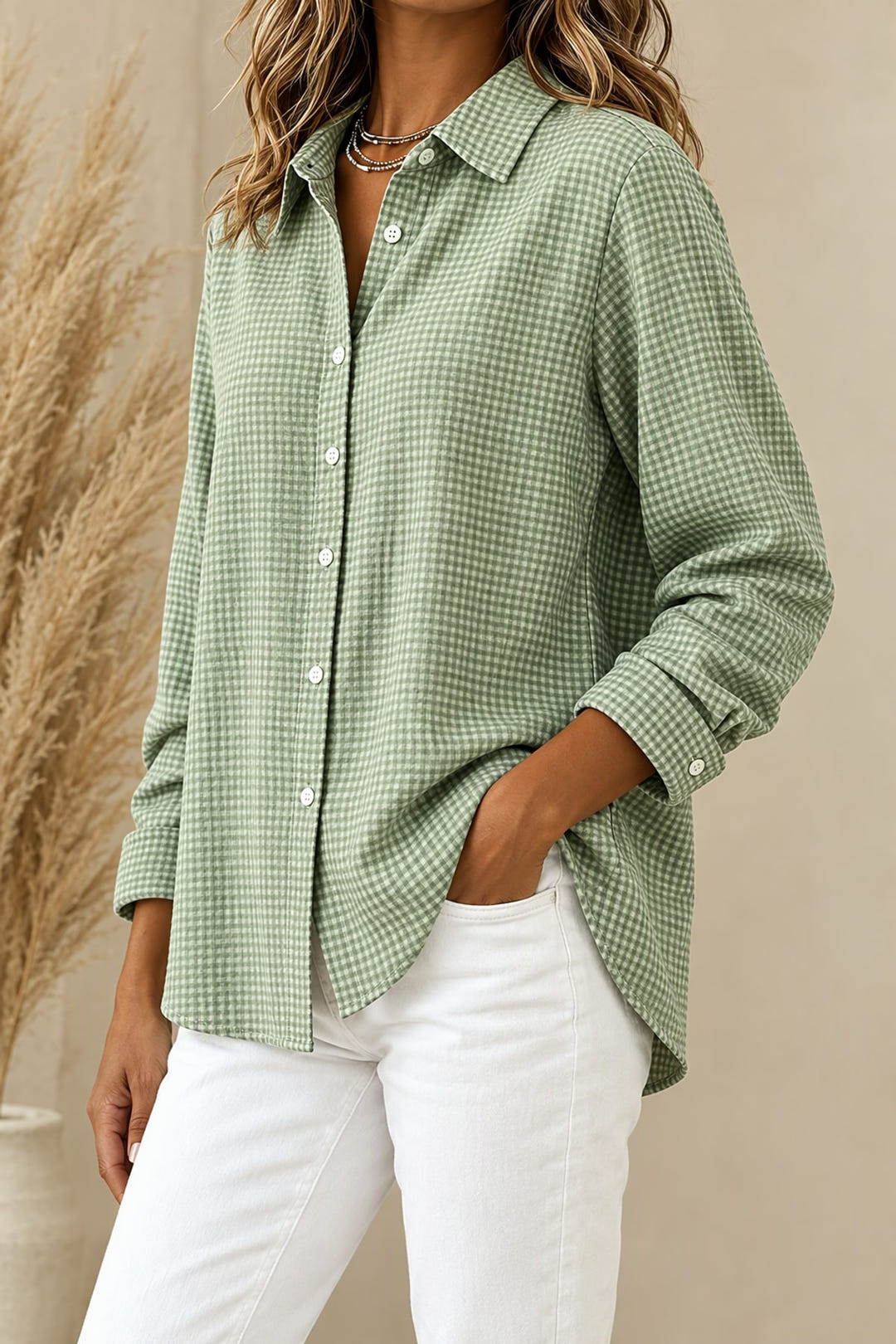 Ida-May blouse, three-quarter view