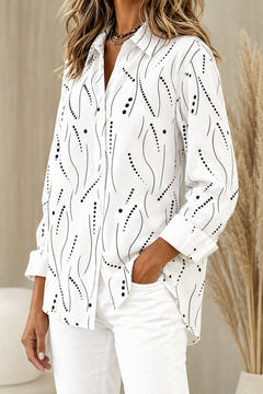 Jo blouse, three-quarter view