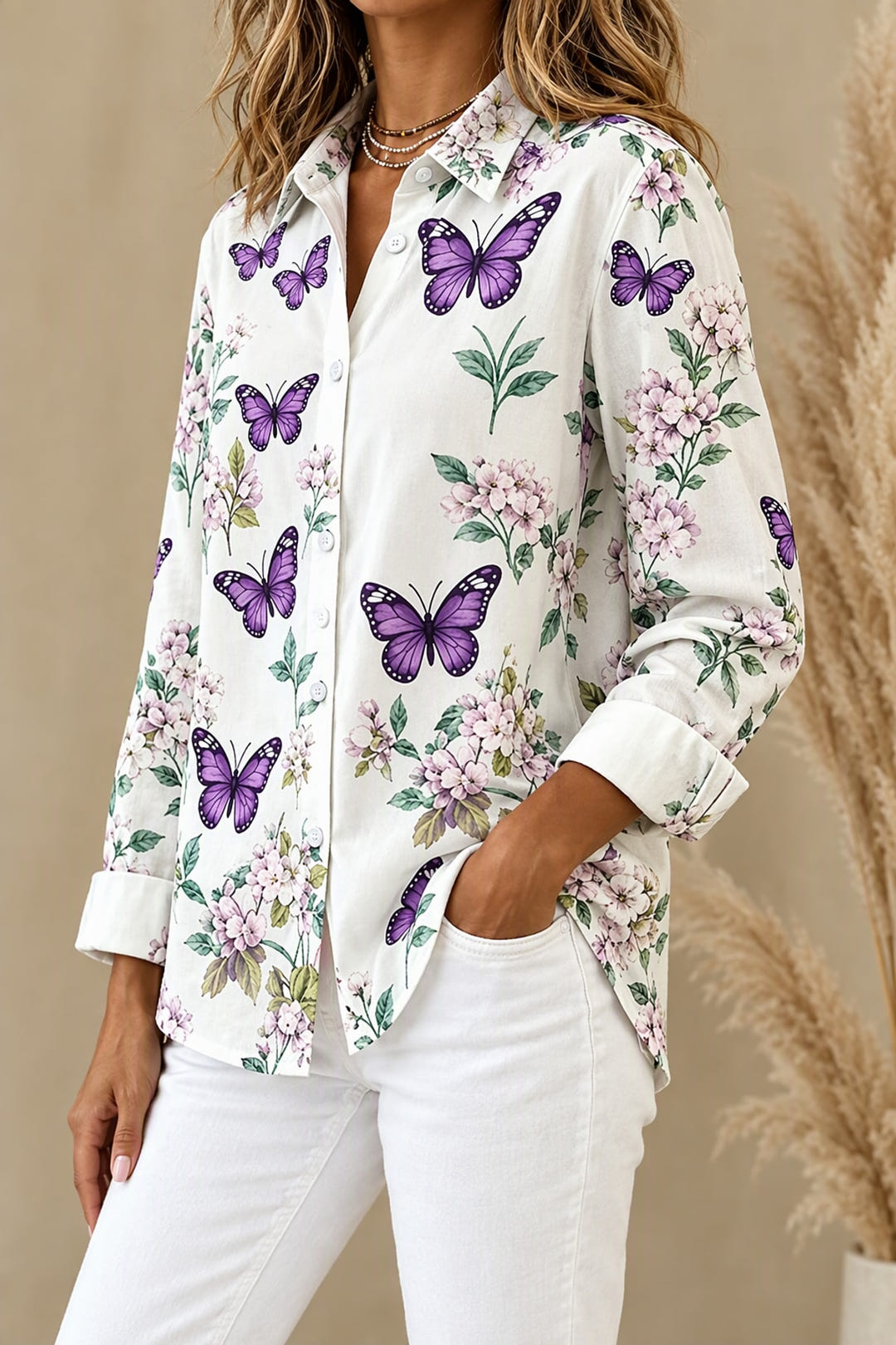 Primrose blouse, three-quarter view
