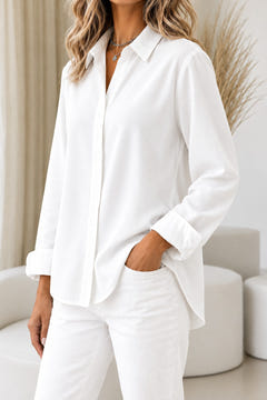 Tia blouse, three-quarter view
