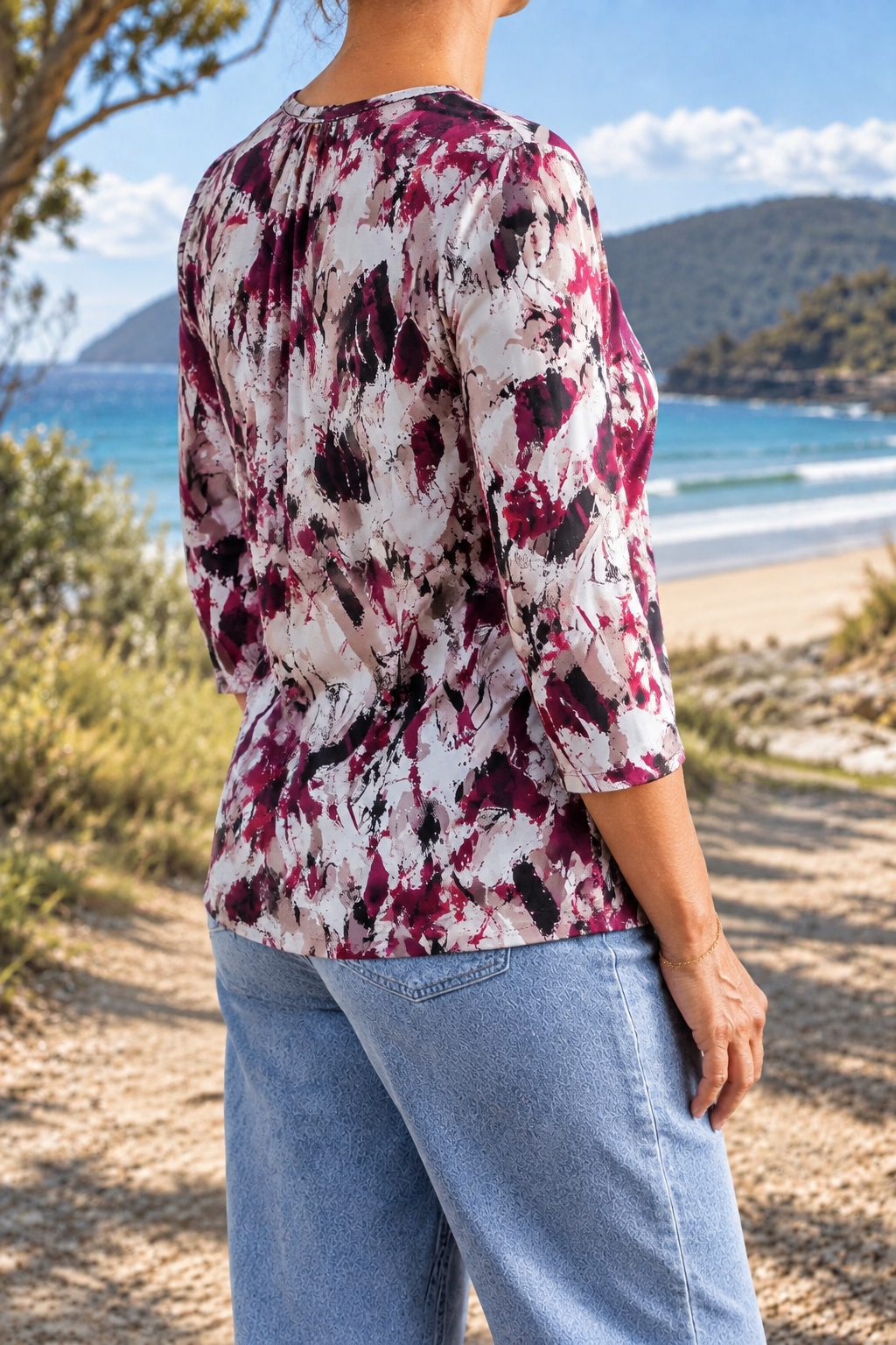 Camille blouse, side-back view