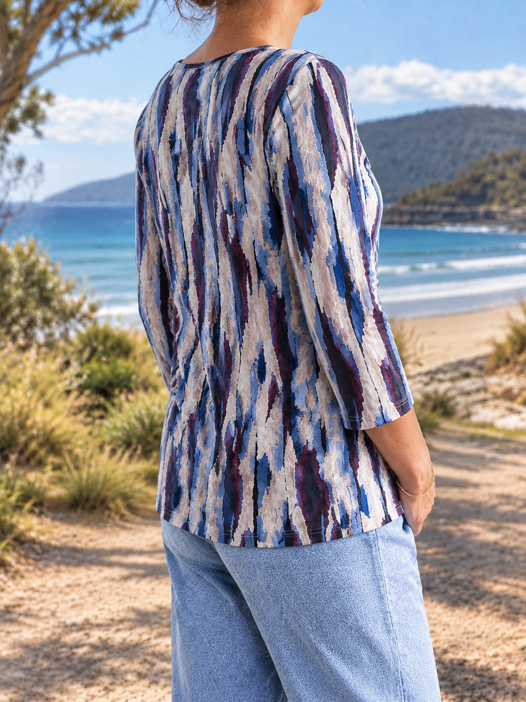 Celia blouse, side-back view