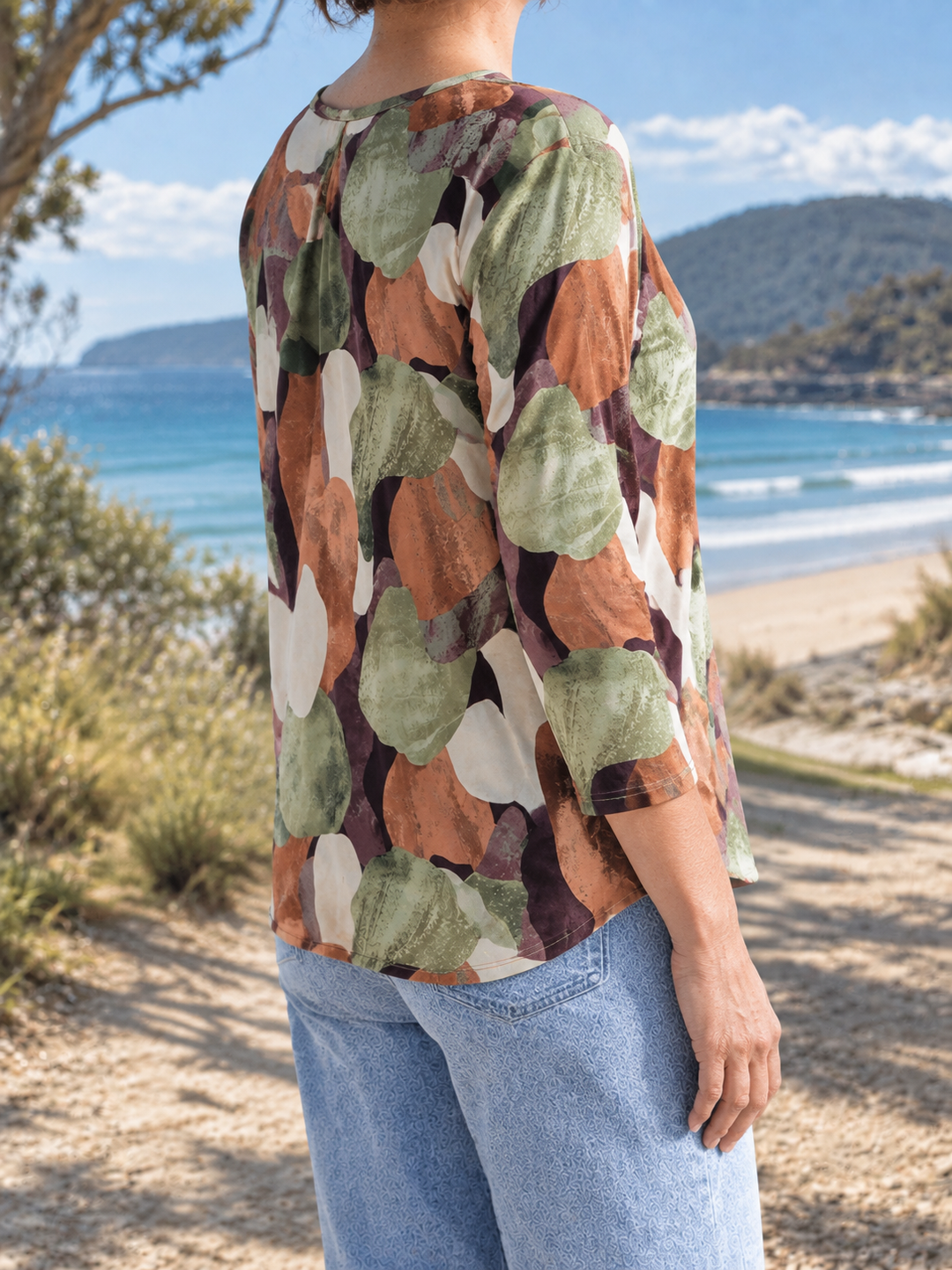 Delphine blouse, side-back view