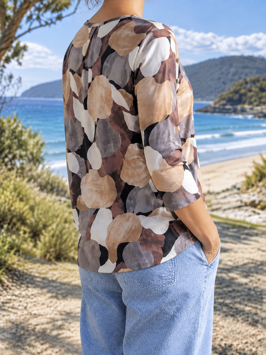Emmeline blouse, side-back view