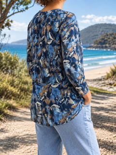 Lacey blouse, side-back view
