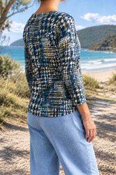 Saffron blouse, side-back view