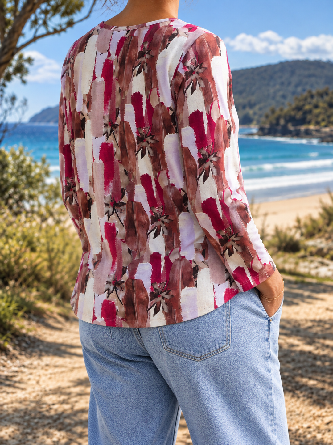 Amabel blouse, side-back view