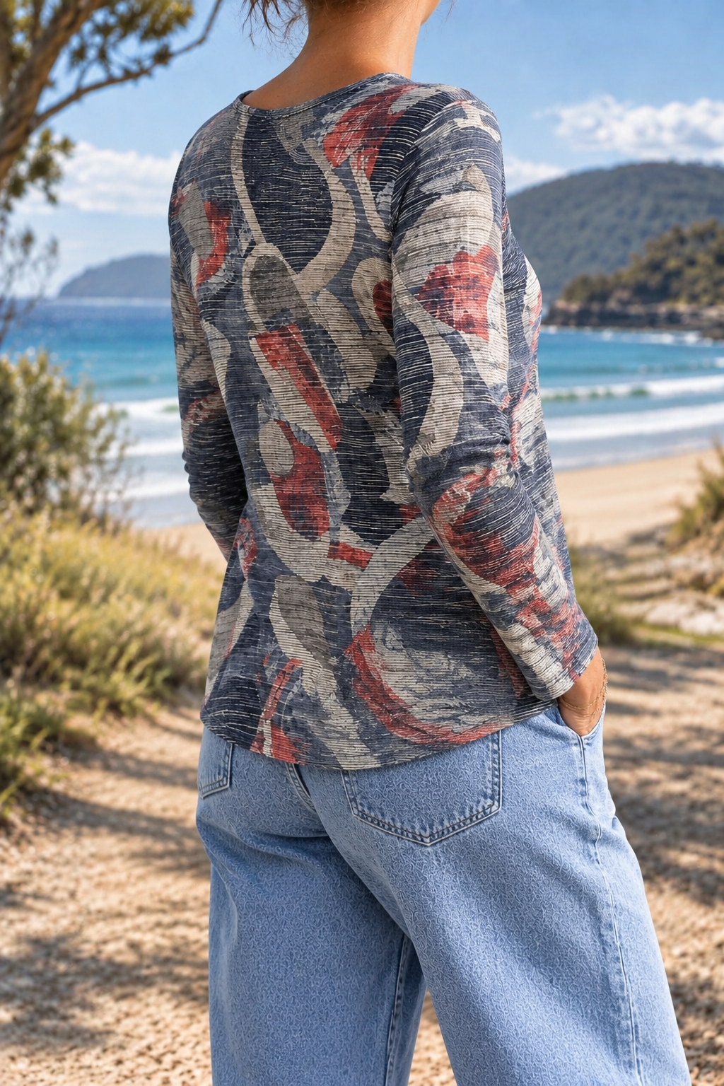 Clemence blouse, side-back view