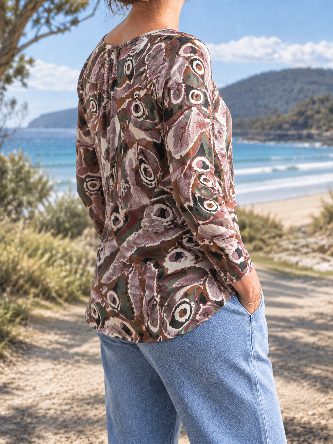 Etta blouse, side-back view
