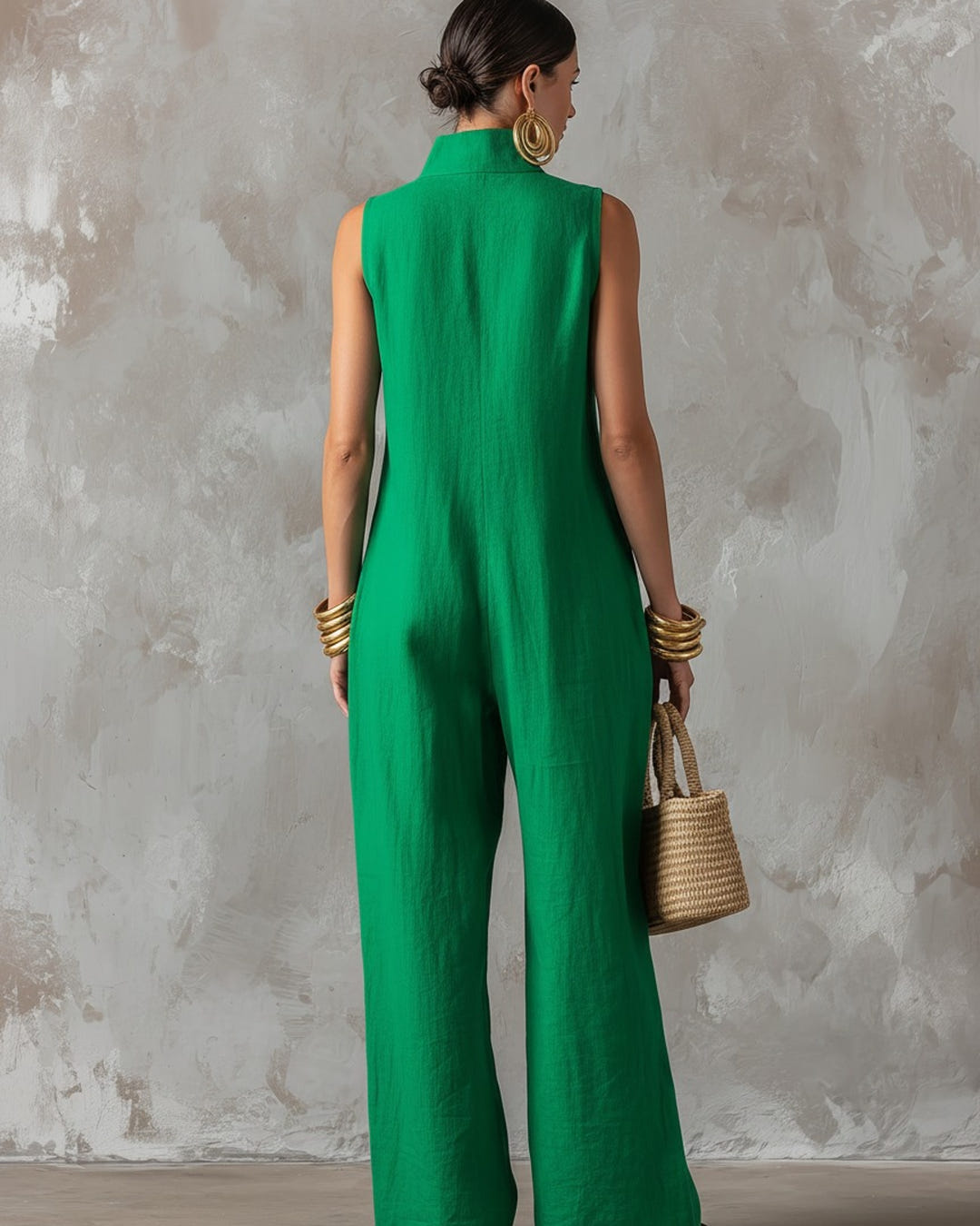 Essie | Minimalist Wide-Leg Linen Jumpsuit