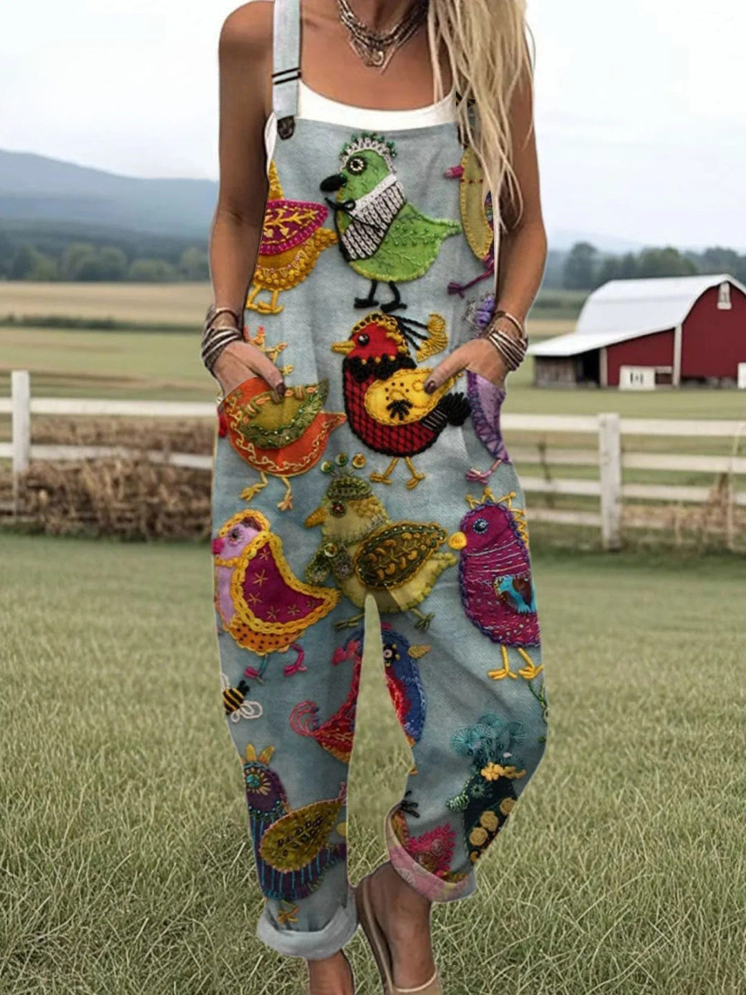 Jerrilyn | Vintage Bird Dungarees