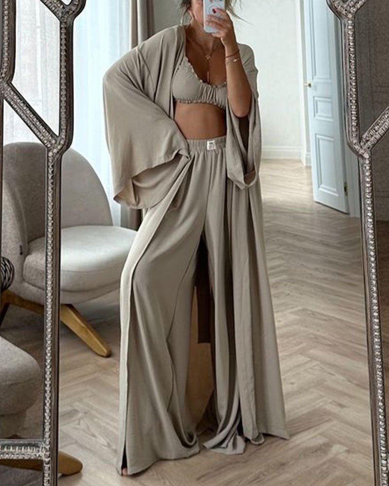 Hsina | Chic Casual Cardigan 2-Piece