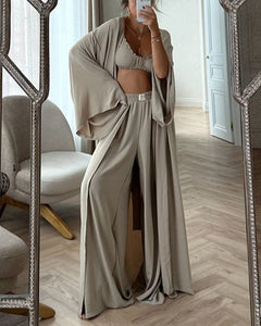 Hsina | Chic Casual Cardigan 2-Piece