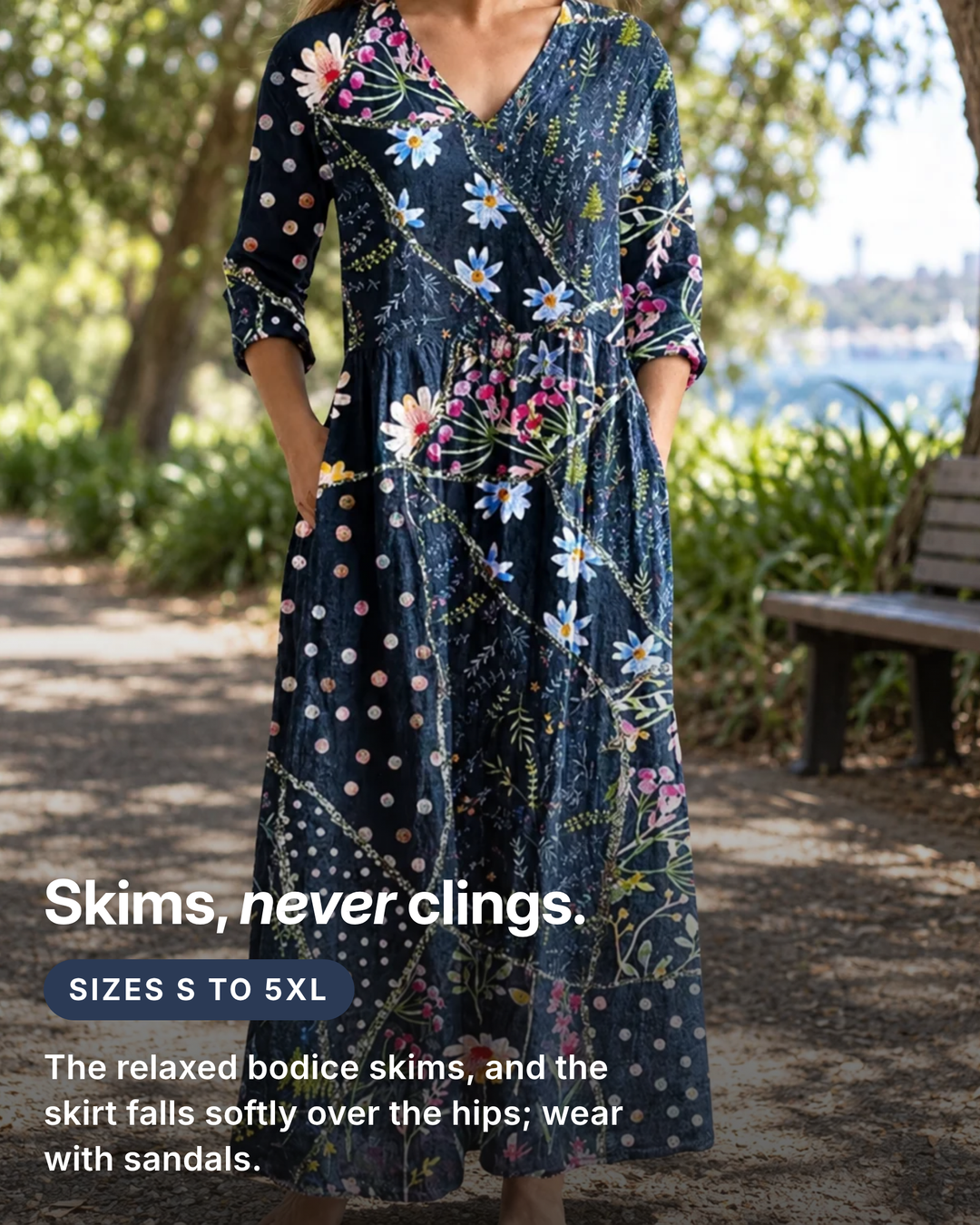 Carlene | Floral Summer Midi Dress fit and sizes