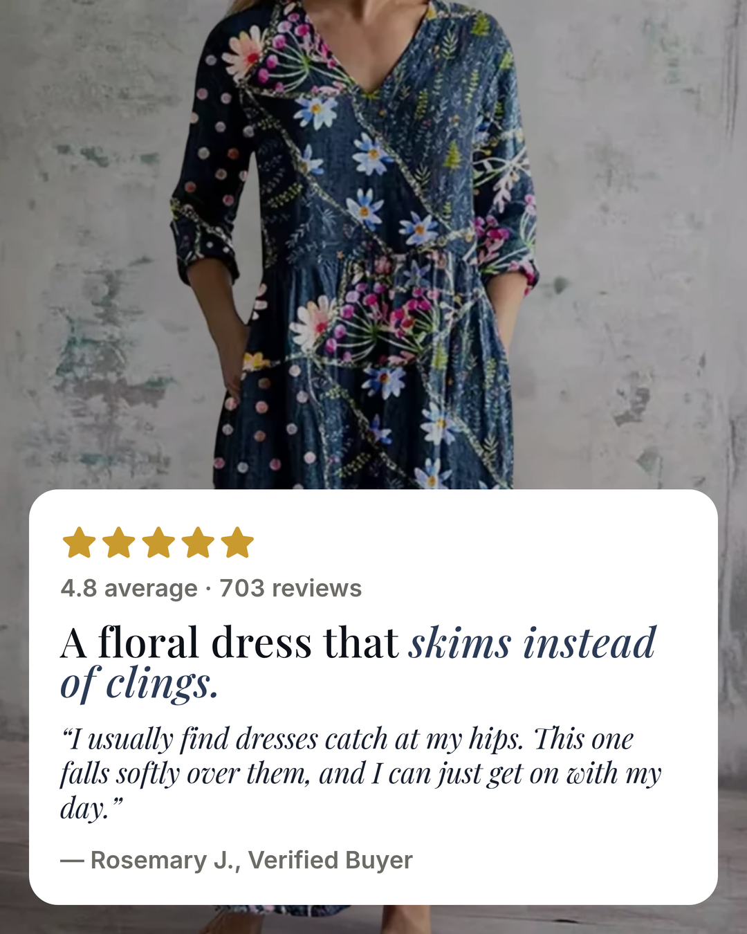 Carlene | Floral Summer Midi Dress five star customer review