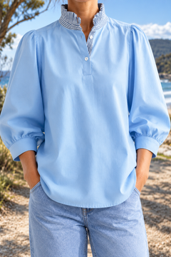 Carline blouse in Blue