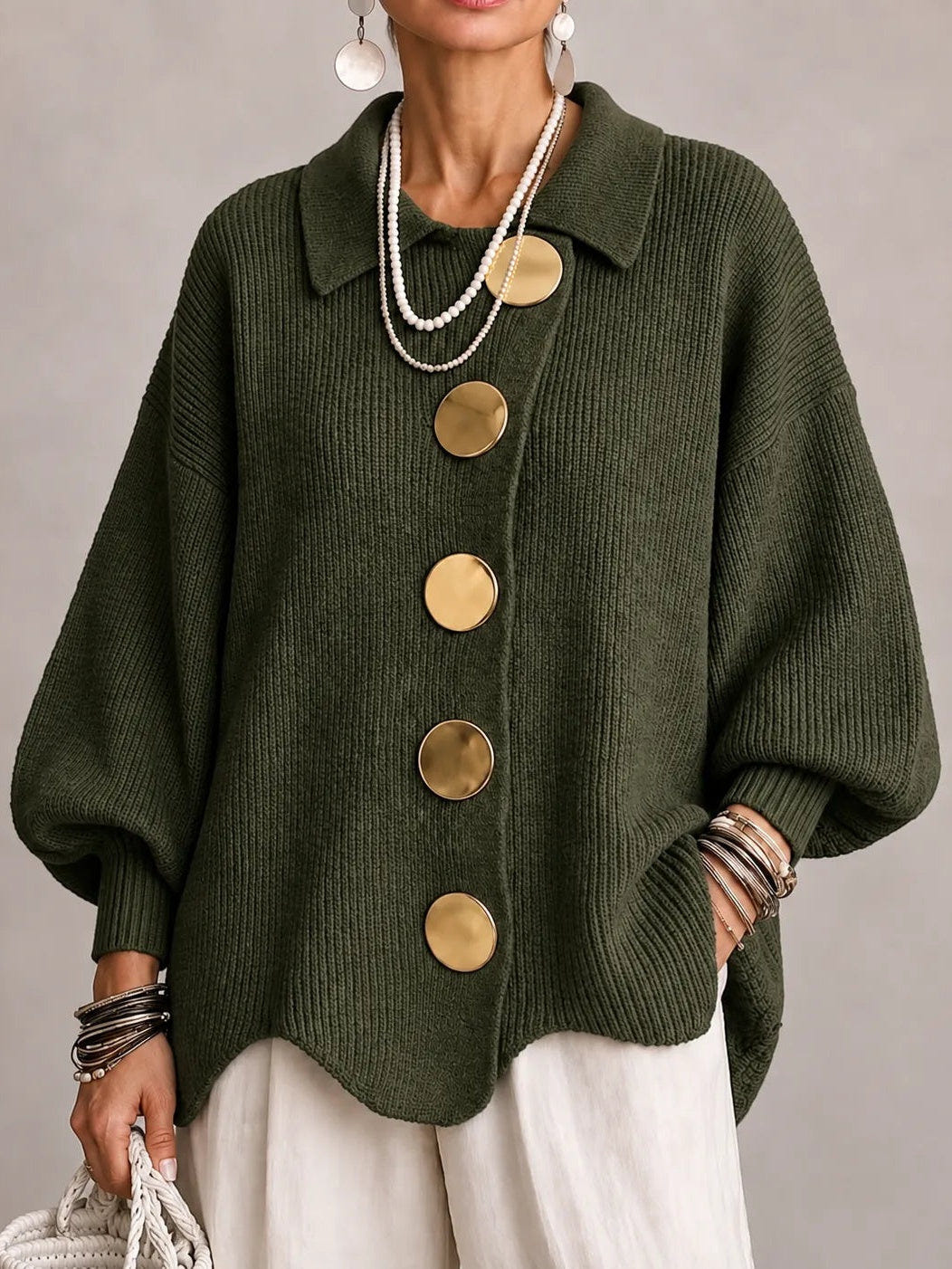 Hortense | Oversized Ribbed Cardigan