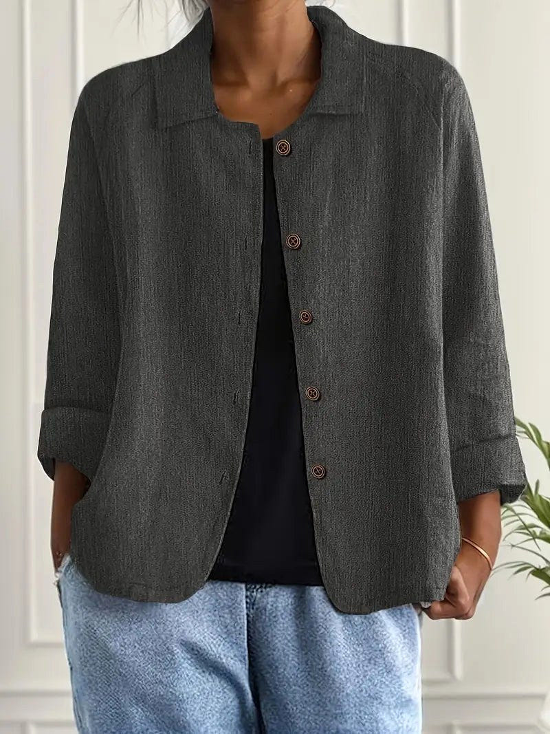 Margaret-Anne | Relaxed Button-Front Overshirt