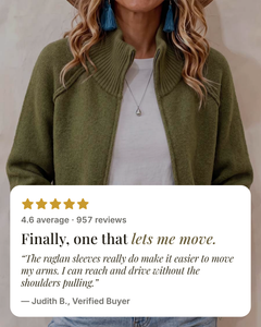 Christabel | Ribbed Zip Cardigan five star customer review
