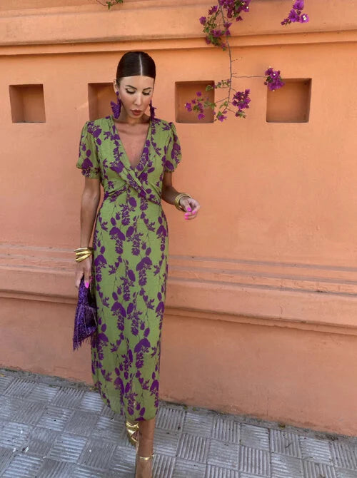 Rnona | Breezy Floral Midi Dress