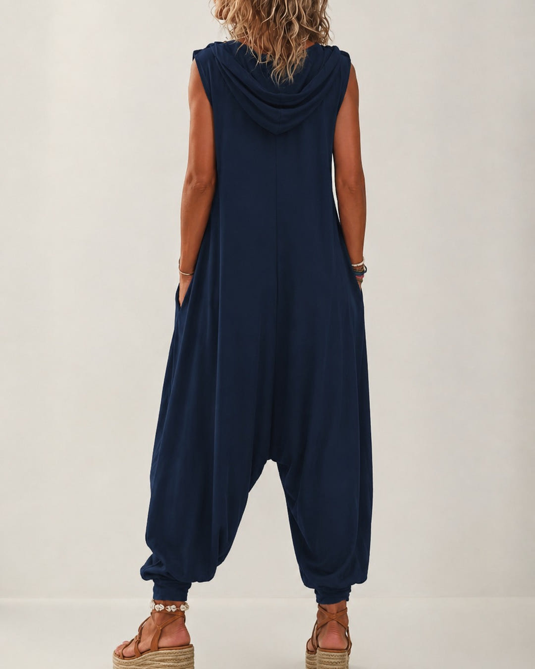 Rae | Casual Hooded Harem Jumpsuit